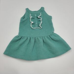Janie and Jack baby girl green dress size 12-18 months